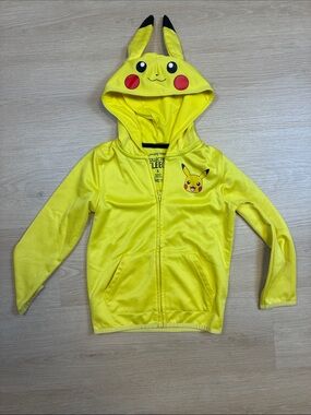 Pokemon Pikachu Yellow Kids Zip-Up Hoodie 5T